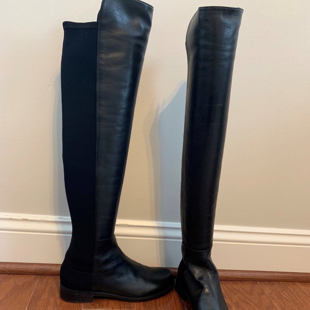 Stuart Weitzman Reddy 5050 Leather Over-The-Knee B
